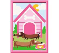 Ravensburger CreArt 23954 - Encantador Perro Salchicha - Pintura por números para niños a Partir de 7 años, Kit de Pintura con Marco, Pinceles y Pinturas acrílicas, Regalo para niñas y niños
