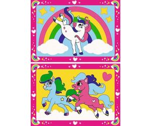 Ravensburger CreArt 23983 - Ponis mágicos con arco iris - Pintura por números caballos para niños a partir de 5 años, kit de pintura con marco, pinceles y pinturas acrílicas, regalo para niñas y niños