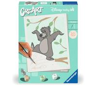 Ravensburger CreArt 25900 - Baloo: Pintura de Disney por números para Adultos, Set de Bricolaje con Pincel y Pinturas acrílicas, Regalo para Mujeres Embarazadas o en el Parto, Pintura para Adultos