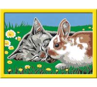 Ravensburger CreArt 27840, diseño de Gatitos y conejitos, para niños a Partir de 7 años, Set de Pintura con Marco, Pincel y Pinturas acrílicas, Regalo para niños y niñas