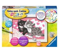 Ravensburger CreArt 28467 - Cuddly Cats, Gatos Pintados por números para niños a Partir de 7 años, Juego de Pintura con Marco, Pincel y Pinturas acrílicas, Regalo para niños y niñas