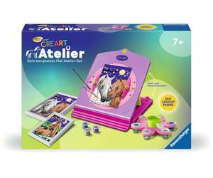 Ravensburger CreArt 28507 - Atelier Pferde: Pintura por números para niños a Partir de 7 años, Set de Pintura con 2 Tablas de Pintar Que Incluyen Marco,