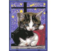 Ravensburger CreArt 28561 - Cuddly Kitten, Pintura por números para niños a Partir de 9 años, Juego de Pintura con Marco, Pincel y Pinturas acrílicas, Regalo para niñas y niños, con Purpurina