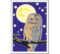 Ravensburger CreArt 28772, búho Nocturno, Cuadro por números para niños de 7 años o más, Juego de Pintura con Marco, Pincel y Pinturas acrílicas, Regalo para niños y niñas, Brilla en la Oscuridad