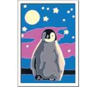 Ravensburger-Kleiner Animales Pintura por números 28775 - Pequeño pingüino, Color Blanco, Small