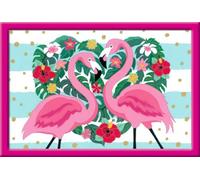 Ravensburger- Liebenswerte Flamingos Pájaro Pintura por números 28782-Adorables flamencos, Multicolor, Mittel (28782)