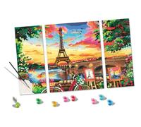 Ravensburger CreArt Adult Tríptico, Parìs, Pintar por Números, Edad Recomendada 14 +
