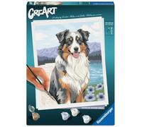 Ravensburger - CreArt Adultos Serie Trend C - Pastor Australiano Blue Merle | Pintar Por Numeros | Kit Pintura | Medidas De 30 X 24 | Juegos Niños 12 Años | Ideas Regalo | Regalo Niño 12 Años