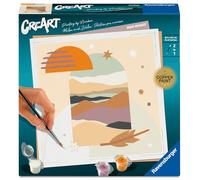 Ravensburger - CreArt Adultos Serie Trend cuadratos - Paisaje Boho | Pintar Por Numeros | Kit Pintura | Medidas De 20 X 20 | Juegos Niños 12 Años | Ideas Regalo | Regalo Niño 12 Años