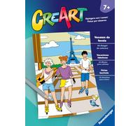 Ravensburger - CreArt Álbum para Colorear: Vacaciones de Ensueño, 7+ años | Álbum para colorear por números de Ravensburger. Una actividad entretenida y muy creativa para niños a partir de 7 años.