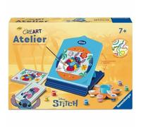Ravensburger - CreArt Atelier Stitch - Cuadro con números para niños a Partir de 7 años - 2 Cuadros - Caballete Recargable - 12023122