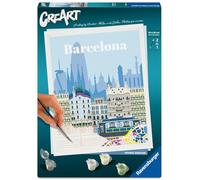 Ravensburger - Creart: Barcelona, Pintar por Numeros Adultos, Kit Pintura 24 x 30 cm, Manualidades Adultos, Todo Incluido