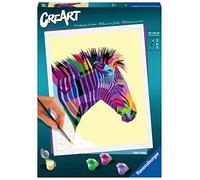 Ravensburger - CreArt: Cebra, Pintar por Numeros Adultos y Niños, Cuadros para Pintar por Numeros, Incluye Completo Kit Pintar y Marco, Para Niños 14+ Años, 24x30cm