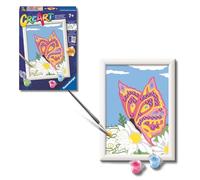Ravensburger - CreArt Serie E Classic: Mariposa Brillante, Kit para Pintar por Números, Contiene una Tabla Preimpresa, un Pincel, Colores y Accesorios, Juego Creativo para Niños y Niñas 7+ Años
