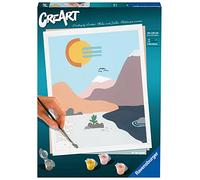 Ravensburger - CreArt En la Orilla del río, Kit para Pintar por Números, Contiene una Tabla Preimpresa 24x30 cm, Pincel, Colores y Accesorios, Juego Creativo Relajante para Adultos 14+ Años