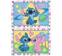 Ravensburger - CreArt Junior - 2 x Stitch & Angel | Pintar Por Numeros | Kit Pintura | Medidas De 22 X 32 | Juegos Niños 5 Años | Ideas Regalo | Regalo Niño 5 Años