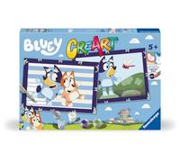 Ravensburger - Creart Junior: Bluey | Pintar por Numeros Niños | Manualidades Niña 5 Años | Lienzos para Pintar Niños | Incluye Kit Pintura Niños Completo | 2 Figuras para Pintar