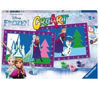 Ravensburger - Creart Junior: Disney Frozen | Pintar por Numeros Niños | Manualidades Niña 5 Años | Lienzos para Pintar Niños | Incluye Kit Pintura Niños Completo | 2 Figuras para Pintar