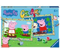 Ravensburger - Peppa Pig - Kit para pintar por números con dos tablas preimpresas y pincel ㅤ