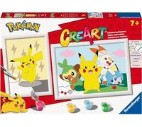 Ravensburger, CreArt Junior Series Pokémon, Kit de Pintura por Números, con 2 Tableros Preimpresos y Pincel, Juego Creativo, 7+ años