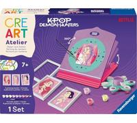 Ravensburger CreArt - K-Pop Demon Hunters, Pintar por Números Niños 7+ | Kit pintura niños K Pop Demon Hunters con cuadros para pintar por números y soporte giratorio. Para niños desde 7 años.