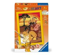 Ravensburger CreArt Kids 13 x 18 cm - Número de arte - El Rey León - Disney - Kit de pintura por números, a partir de 7 años - 25723