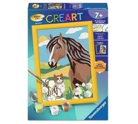 Ravensburger - CreArt Kids 13x18 cm - Número artístico - Caballo y Sol - Kit de Pintura por números - A Partir de 7 años - 12023045