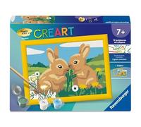 Ravensburger - CreArt Kids 13x18cm - Número de Arte - Conejos Lindos - Kit de Pintura por números - a Partir de 7 años - 12023216