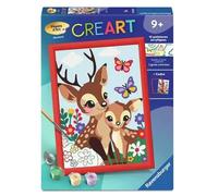 Ravensburger CreArt Kids 18 x 24 cm - Número de arte - Bambi y bebé - Kit de pintura por números, a partir de 9 años - 12023046