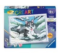 Ravensburger - CreArt Kids 18 x 24 cm - Número de Arte - Huski Nieve - Kit de Pintura por números - a Partir de 7 años - 12023226
