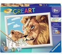 Ravensburger - CreArt Kids 18 x 24 cm - Número de Arte - León y su bebé - Kit de Pintura por números - a Partir de 7 años - 25968
