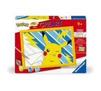 Ravensburger CreArt Kids 18 x 24 cm - Número de Arte - Pikachu - Kit de Pintura por números, a Partir de 7 años - 25905