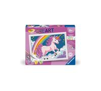 Ravensburger CreArt Kids 18 x 24 cm - Número de arte - Unicornio neón - Kit de pintura por números, a partir de 7 años - 25904