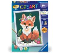 Ravensburger CreArt Kids 18 x 24 cm - Número de Arte - Zorro Fleuri - Kit de Pintura por números, a Partir de 7 años - 25841