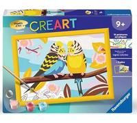 Ravensburger - CreArt Kids 18x24 cm - Número artístico - Periquitos - Kit de Pintura por números - A Partir de 7 años - 25967