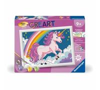 Ravensburger - CreArt Kids 18x24 cm - Número artístico - Unicornio de neón - Kit para Pintar por números - A Partir de 7 años - 25904