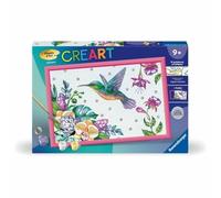 Kit Pintura por Números Ravensburger Creart Kids Colibrí y Flores Exóticas 31x21 cm