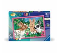 Ravensburger - CreArt Kids 31x21 cm - Número artístico - Conejos en el Campo - Kit para Pintar por números - A Partir de 9 años - 25847