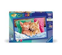Ravensburger - CreArt Kids 31x21 cm - Número artístico - Gatitos dormidos - Kit para Pintar por números - A Partir de 11 años - 25998