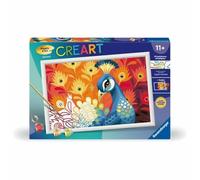 Ravensburger - CreArt Kids 31x21 cm - Número artístico - Peacock - Kit de Pintura por números - A Partir de 9 años - 25907