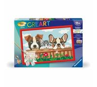 Ravensburger - CreArt Kids 31x21cm - Número de Arte - Perros y Gato - Kit de Pintura por números - a Partir de 9 años - 25908