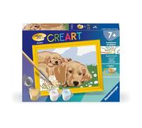 Ravensburger CreArt Kids 8 x 12 cm - Número de arte - Labradors - Kit de pintura por números, desde 9 años - 25996