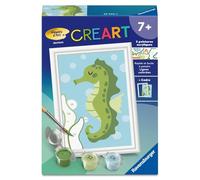 Ravensburger - CreArt Kids 8x12 cm - Número artístico - Caballito de mar - Kit de Pintura por números - A Partir de 7 años - 25994