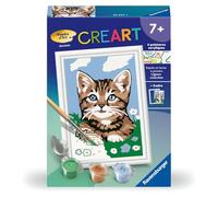 Ravensburger - CreArt Kids 8x12 cm - Número de Arte - Chaton Brown - Kit de Pintura por números - a Partir de 9 años - 25997