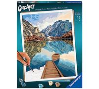 Ravensburger - CreArt Lago de montaña, Kit para Pintar por Números, Contiene una Tabla Preimpresa 40x30 cm, Pincel, Colores y Accesorios, Juego Creativo Relajante para Adultos 14+ Años