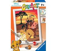 Ravensburger - CreArt Serie E, El Rey León, Pintura por Numeros, Kit de Pintura para Niños, Juego Educativo para Niños de 7+ Años, 18x13 cm