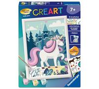 Ravensburger CreArt, Malen Nach Zahlen Kinder - Einhorn Aurora: Mit Pferdestickern!