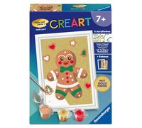 Ravensburger CreArt, Malen Nach Zahlen Kinder - Lebkuchenmann: Mit Goldfarbe!