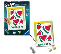 Ravensburger - Kit pintar por números CreArt Adultos Trend D Melon - con pintura y lienzo 18x24 cm