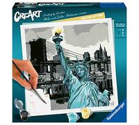Ravensburger - CreArt: Nueva York, Pintar por Numeros Adultos y Niños, Cuadros para Pintar por Numeros, Incluye Completo Kit Pintar y Marco, Para Niños 14+ Años, 20x20cm